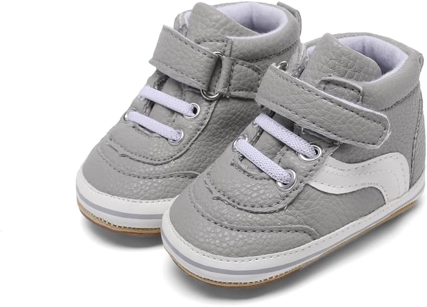 Clowora Baby Boys Girls Shoes Non-Slip Rubber Sole Sneakers Infant First Walking Toddler Crib Shoes Newborn Loafers Flats.