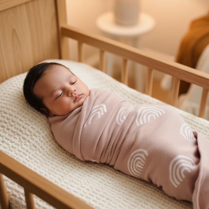 Knit Baby Swaddle Blanket for Girls - Image 8