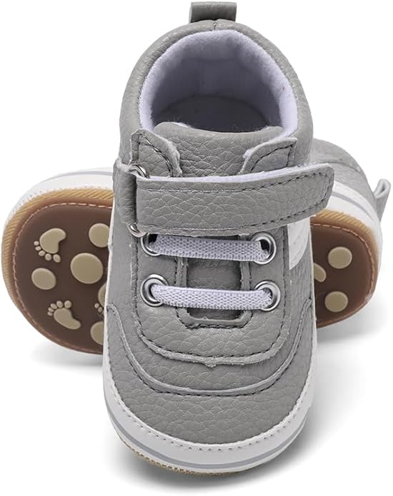 Clowora Baby Boys Girls Shoes Non-Slip Rubber Sole Sneakers Infant First Walking Toddler Crib Shoes Newborn Loafers Flats.