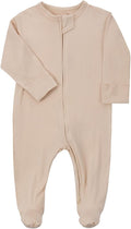 Aablexema Baby Footie Pajamas Zipper - Rayon from Bamboo Infant Footed Pjs with Mittens Sleepwear Jammies