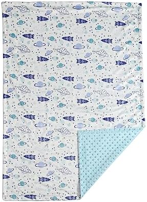 CREVENT Minky Baby Blanket for Girls Boys, Soft Plush Receiving Blanket for - Image 2