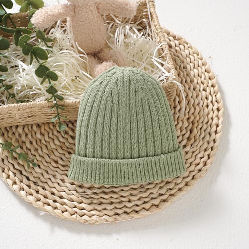 Neiwech Cotton Baby Beanie Hat Infant Newborn Toddler Winter Knitted Warm Skull - Image 4