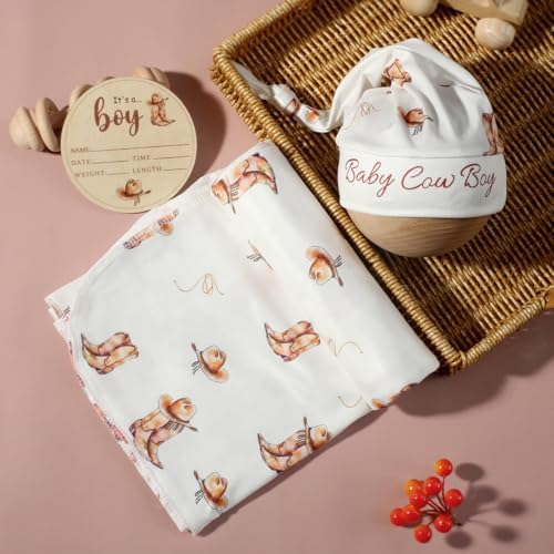 Ylsteed Baby Swaddle Blanket and Headband Set, Newborn Receiving Blanket - Image 4