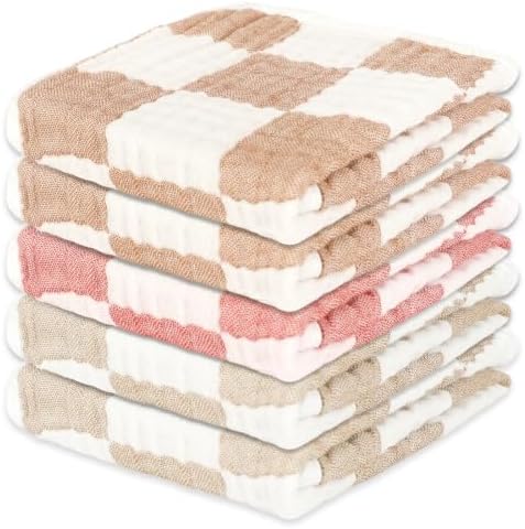 Muslin Burp Cloths 20"x10" Baby Burp Cloths 5-Pack by Unknown