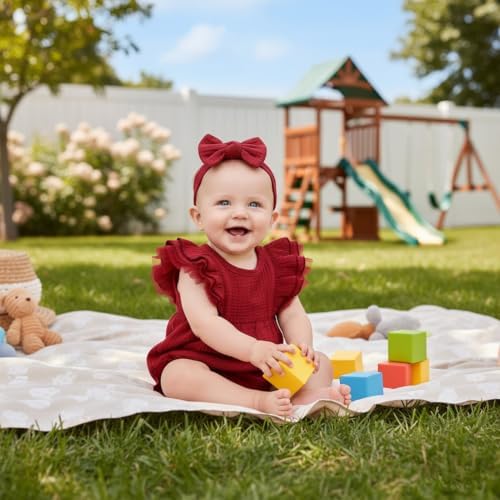 TITKKOP Ruffle Bubble Romper for Baby Girl | One-Piece Shorts Jumpsuit | Summer - Image 2
