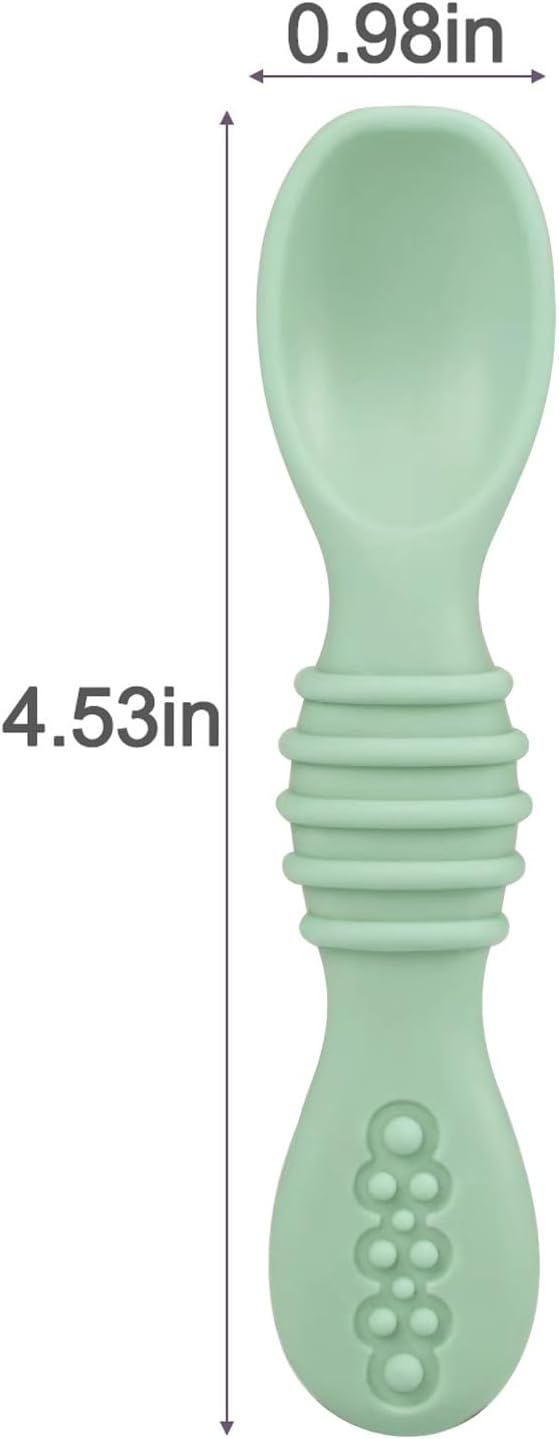 PandaEar Silicone Baby Feeding Set, 6-12 Months, Bib Plate Bowl Cup Spoon - Image 7