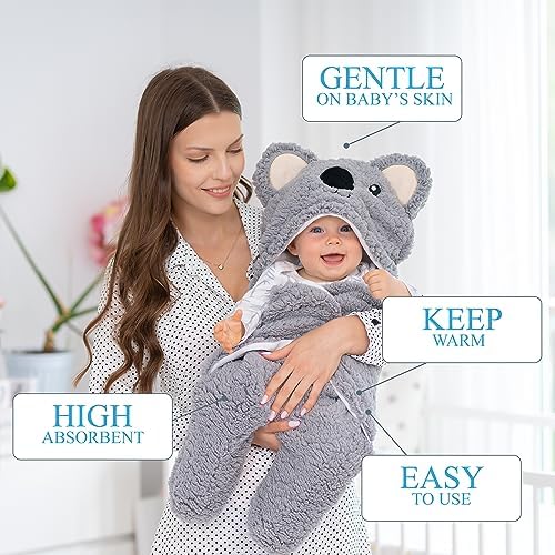 BYDOOO BD Baby Swaddle Blanket Koala 0-6 Months Cute Organic Ultra Soft Plush - Image 2