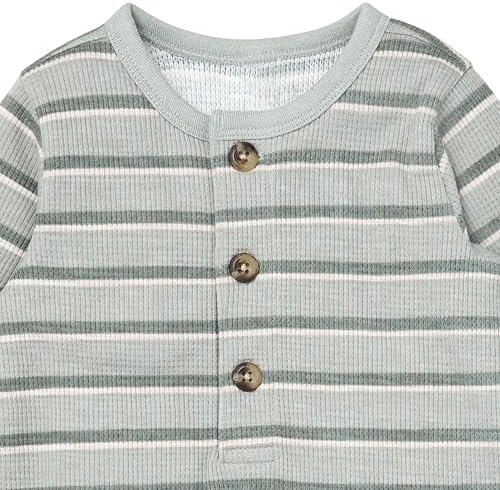 Modern Moments by Gerber Baby Henley Waffle Knit Romper - Image 2