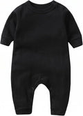 Unisex Baby romper, Long Sleeve 100% Cotton Baby Clothes, Baby Footless Jumpsuit by Jomixa
