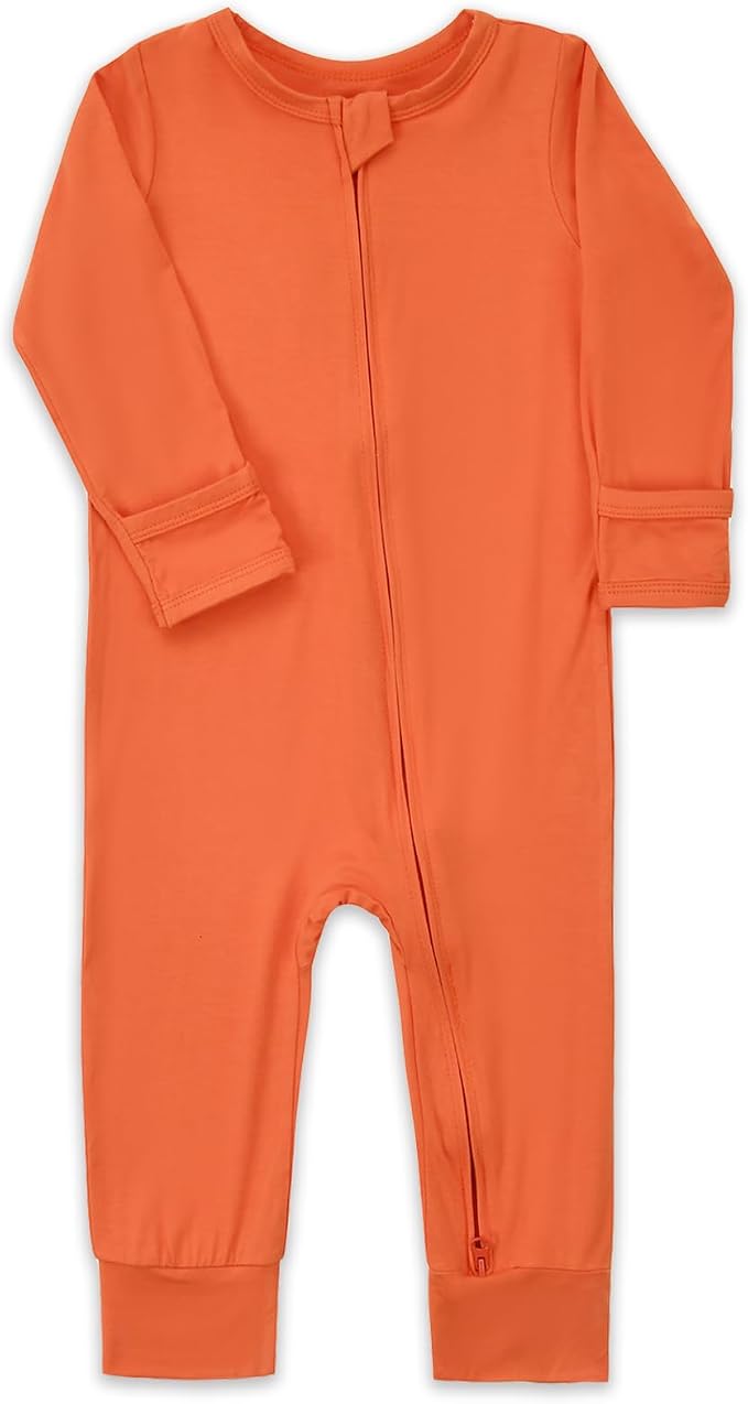 Aablexema Unisex Rayon of Bamboo Baby Footless Pajamas Romper - Image 2