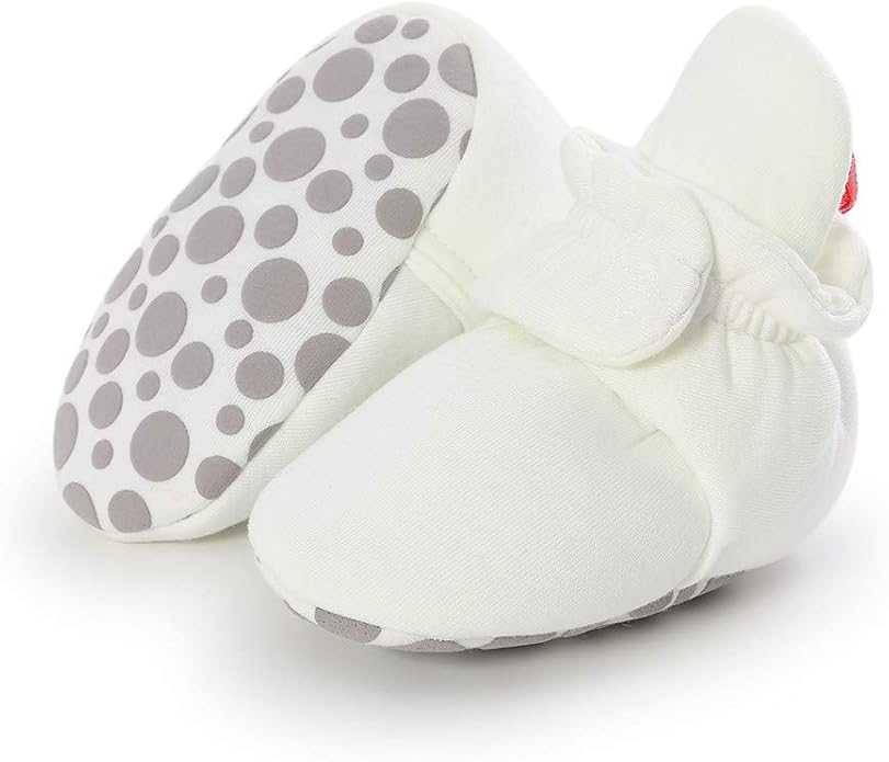 Infant Baby Boys Girls Cozy Fleece Booties Stay on Slippers Non Slip Soft by Bellocasa