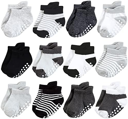 Hudson Baby Unisex Baby Non-Skid No-Show Socks by HudsonBaby