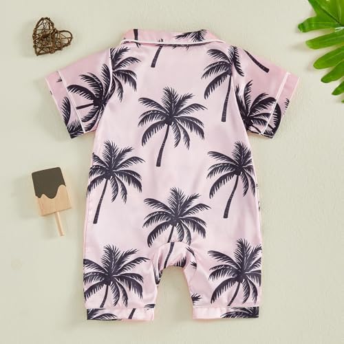 Kuriozud Baby Girl Boy Romper Pajamas Onesie Short Sleeve Button Down Pjs - Image 6