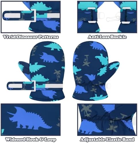 Sarfel Toddler Mittens Waterproof Toddler Gloves Baby Winter Mittens Toddler - Image 5