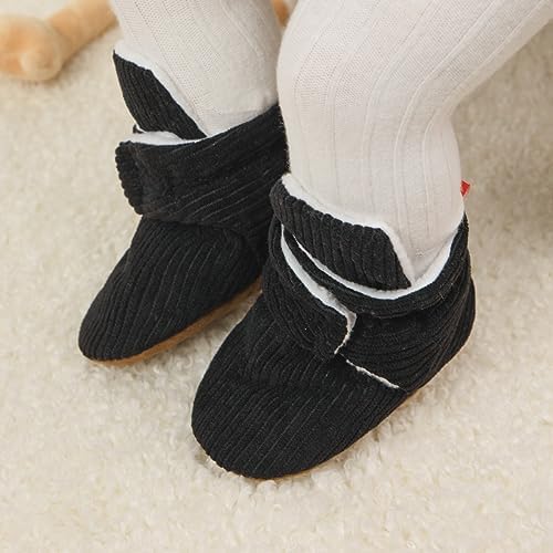 Meckior Newborn Infant Baby Girls Boys Warm Fleece Winter Booties First Walkers - Image 2