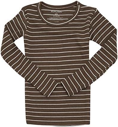 AVAUMA Stripe Pattern Baby Boys Girls Pajama Set Kids Toddler Snug fit Ribbed - Image 4