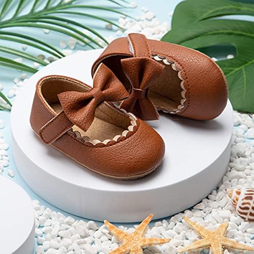 Meckior Infant Baby Girls Soft Sole Bowknot Princess Wedding Dress Mary Jane - Image 6