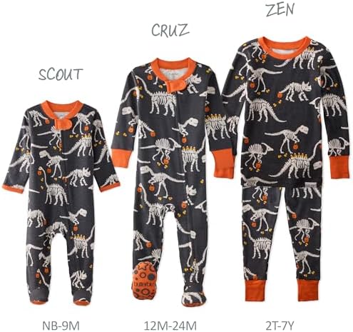 Butterblu Scout Sleep & Play 100% Organic Cotton Footed Zip Front PJs | GOTS - Image 5