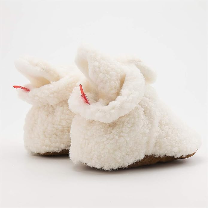 Infant Baby Boys Girls Cozy Fleece Booties Stay on Slippers Non Slip Soft - Image 4