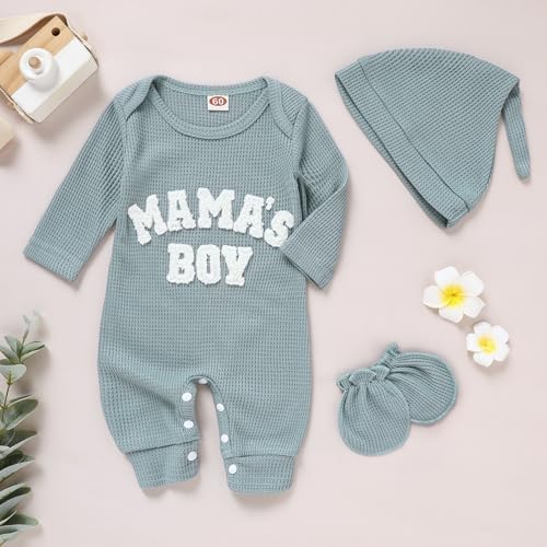 GRNSHTS Newborn Baby Boy Romper Coming Home Outfits Letter Print Bodysuit - Image 2