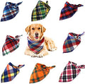 8 Pack Dog Bandanas XL, VIPITH Fall Christmas Dog Bandanas Boy | Classic Plaid by VIPITH