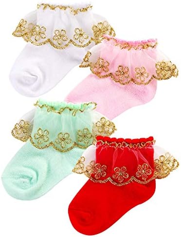 PrinceSasa Little Baby Girl Princess Lace Ruffles Socks Set by PrinceSasa