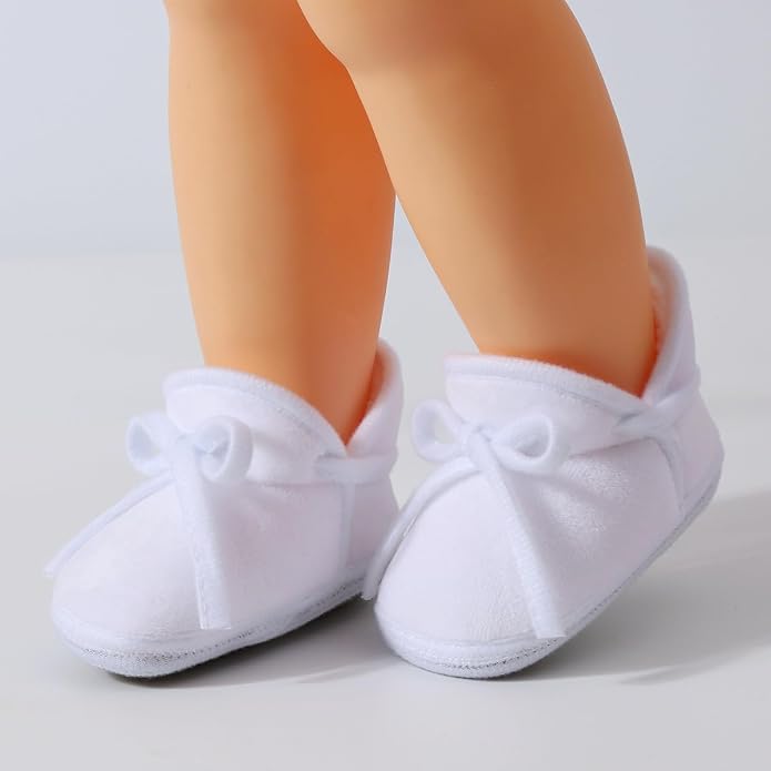 Baby Booties Newborn Fleece First Walking Shoes Non-Slip Sole Slippers Cozy - Image 4