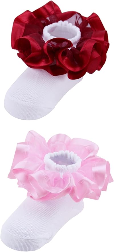 PrinceSasa Little Baby Girl Princess Lace Ruffles Socks Set - Image 6