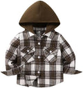 YOUNGER STAR Toddler Kids Boys Girls Flannel Hooded Plaid Shirt Button Baby Red by YOUNGER+STAR