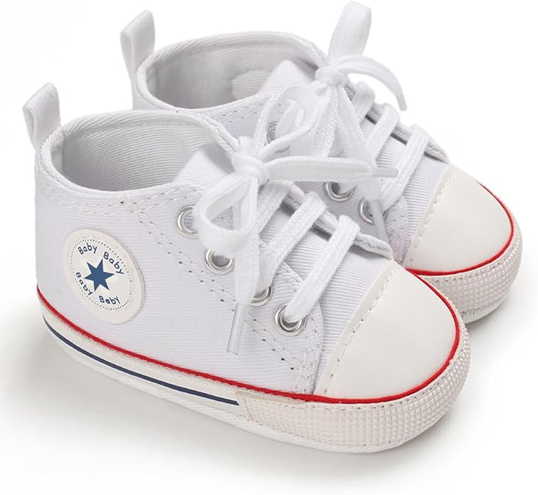 Unisex Baby Girls Boys Canvas High-top Shoes, Newborn Infant Anti-Slip Soft - Image 5