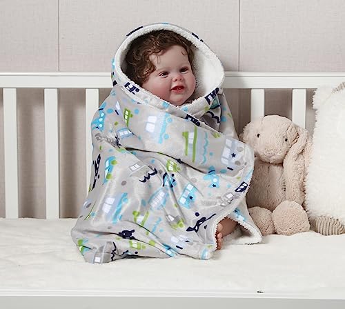 CREVENT Minky Baby Blanket for Girls Boys, Soft Plush Receiving Blanket for - Image 5