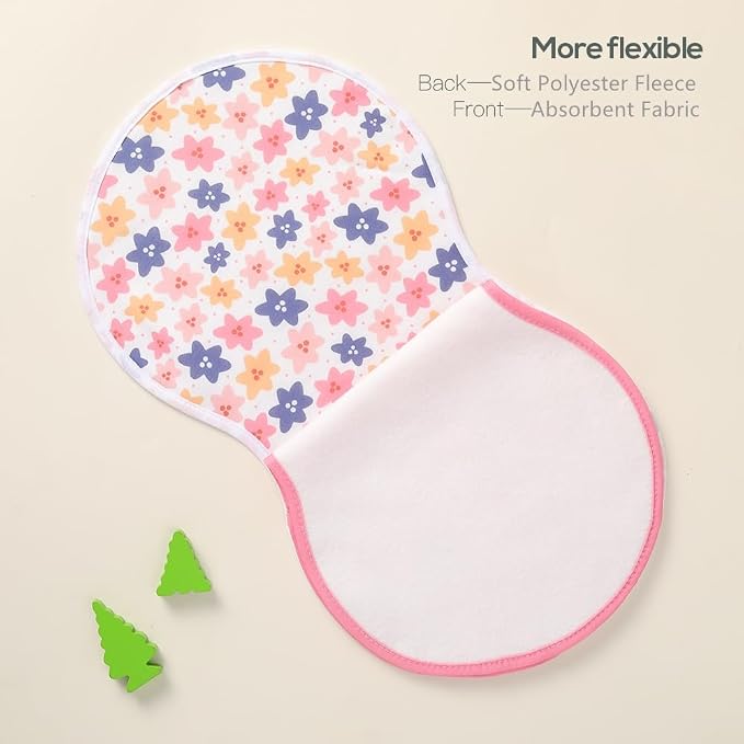 sleepyturtle Pack of 5, Baby Burp Cloths, Soft and Absorbent - Image 3