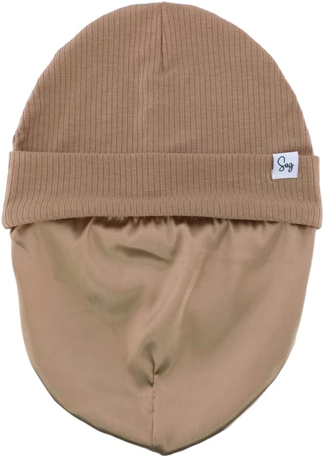Jersey Beanie Hat for Newborn Baby Boys Girls Silky Satin Lined Hats Bonnet - Image 4
