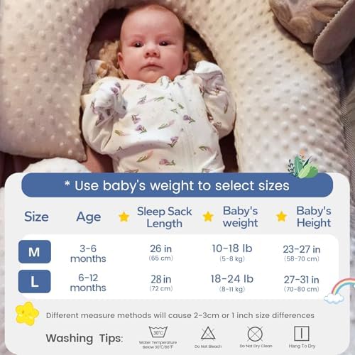 ZIGJOY Swaddle Sleep Sack 3-6 Months, 1.0 Tog Cotton Baby Swaddle Blanket - Image 5