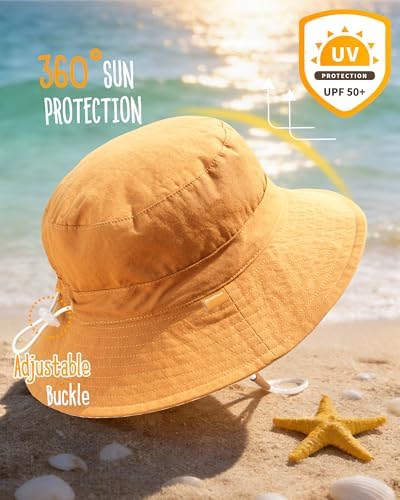 FURTALK Baby Sun Hat for Boys Girls Toddler Summer Bucket Hats Kids UPF 50+ - Image 2