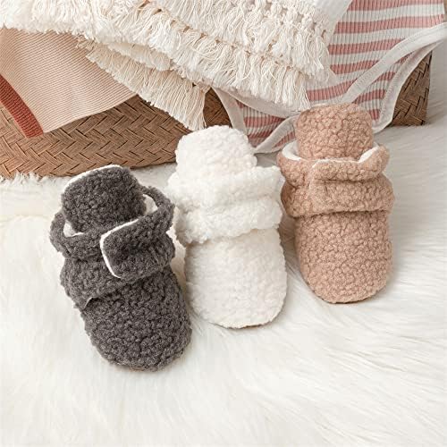 Meckior Newborn Infant Baby Girls Boys Warm Fleece Winter Booties First Walkers - Image 4