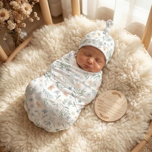 Newborn Receiving Nursery Flower Blanket Baby Swaddle Wrap - Image 4