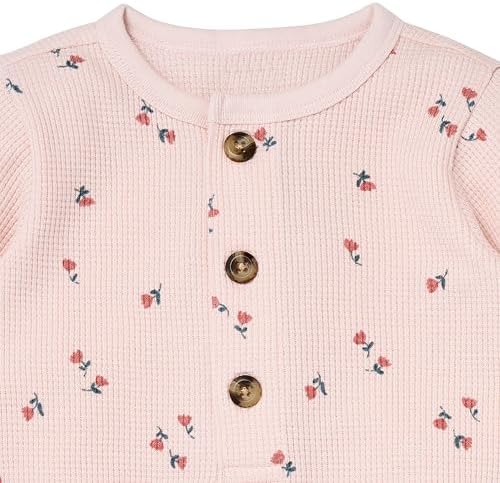 Modern Moments by Gerber Baby Henley Waffle Knit Romper - Image 2