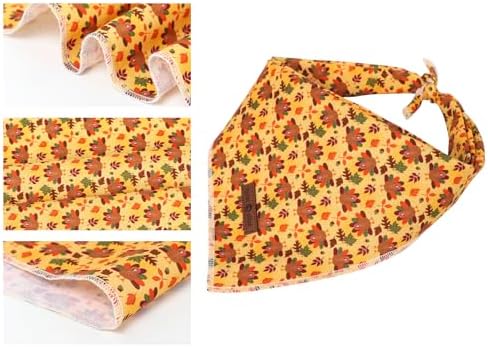 Lionet Paws Thanksgiving Dog Bandana Washable Cotton Handkerchief Scarf - Image 2