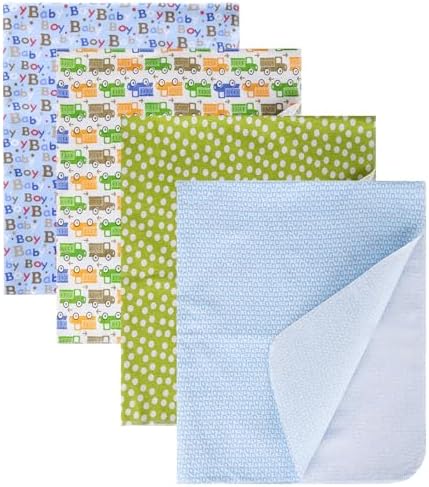 Cotton Flannel Receiving Blankets 4 Pcs, Baby Swaddle Blankets, Infant Flannel by Unknown