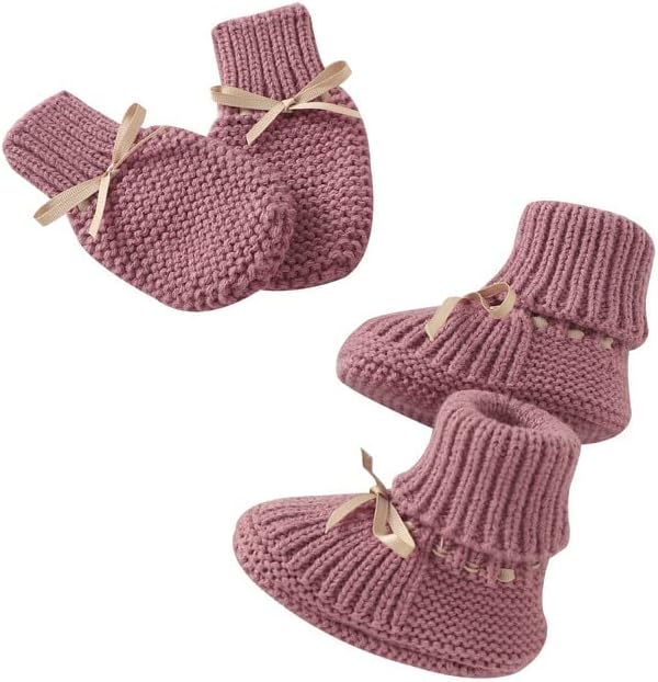 LAWKUL Baby Booties Knit Newborn Shoes Cozy First Walkers Infant Toddler Boots by LAWKUL
