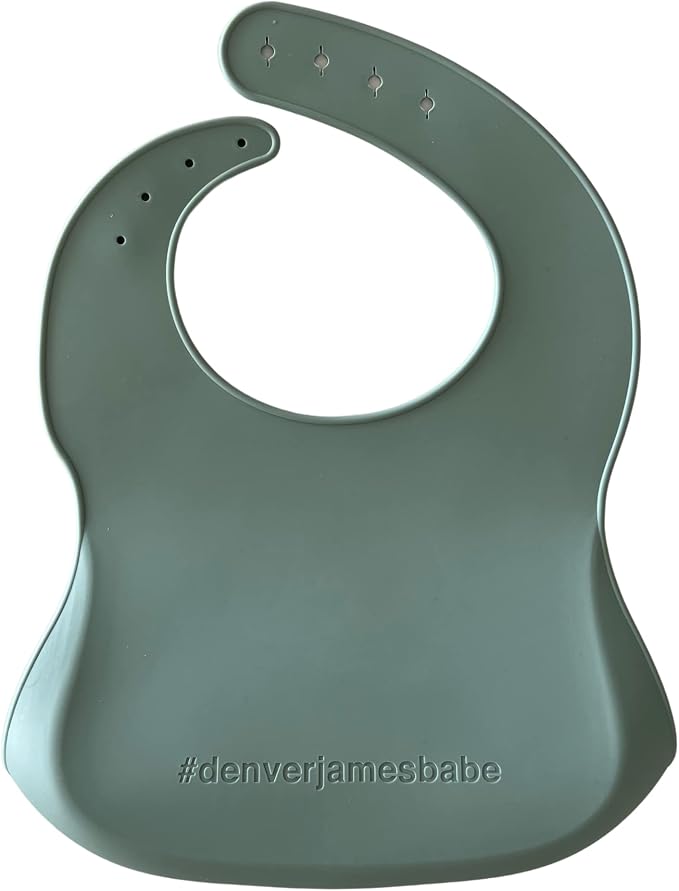 Denver James Silicone Feeding Bibs | Dishwasher Safe. Waterproof. Adjustable. - Image 2
