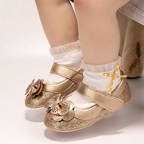 Meckior Infant Baby Girls Soft Sole Bowknot Princess Wedding Dress Mary Jane - Image 3