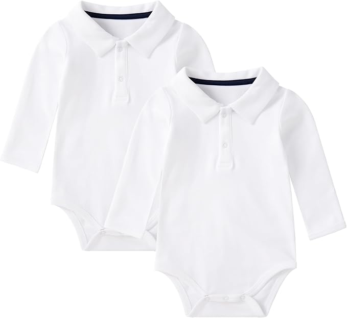 pureborn Baby Romper Bodysuits 2-Pack Unisex Soft Cotton One-Piece Outfit by pureborn