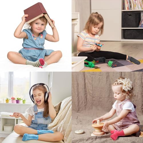 SkiBeaut Baby Toddlers Girls Socks, 12 Pairs Non Slip Kids Grips Toddler Grippy - Image 2
