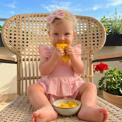 Newborn Baby Girls Summer Clothes Ruffle Sleeveless Pleated Smocked Bubble - Image 2