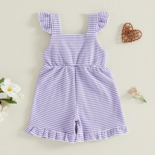 Little Girl Romper Toddler Overalls Summer Bow Jumpsuit Boho Outfit 6M-5T - Image 6