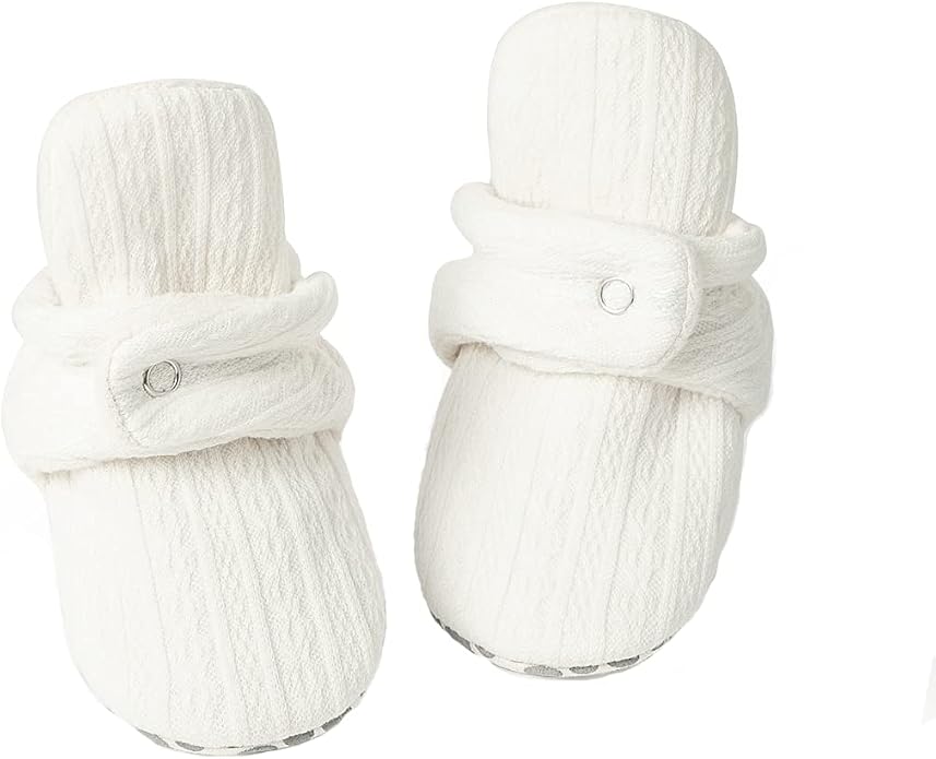 Babelvit Newborn Baby Boy Girl Soft Fleece Booties Stay On Infant Slippers by Babelvit