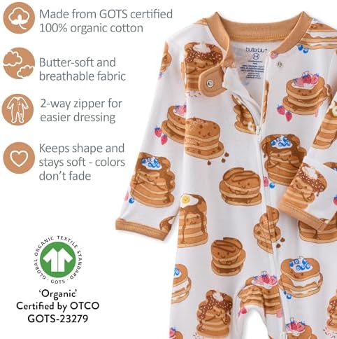 Butterblu Scout Sleep & Play 100% Organic Cotton Footed Zip Front PJs | GOTS - Image 6