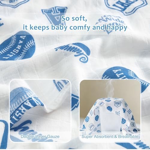Baby Swaddle Blankets, Bamboo Muslin Receiving Blanket | 1-Pack, Lightweight & - Image 3